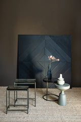 Mixa Black iron and veneer mix wall panel rectangl