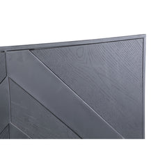 Mixa Black iron and veneer mix wall panel rectangl