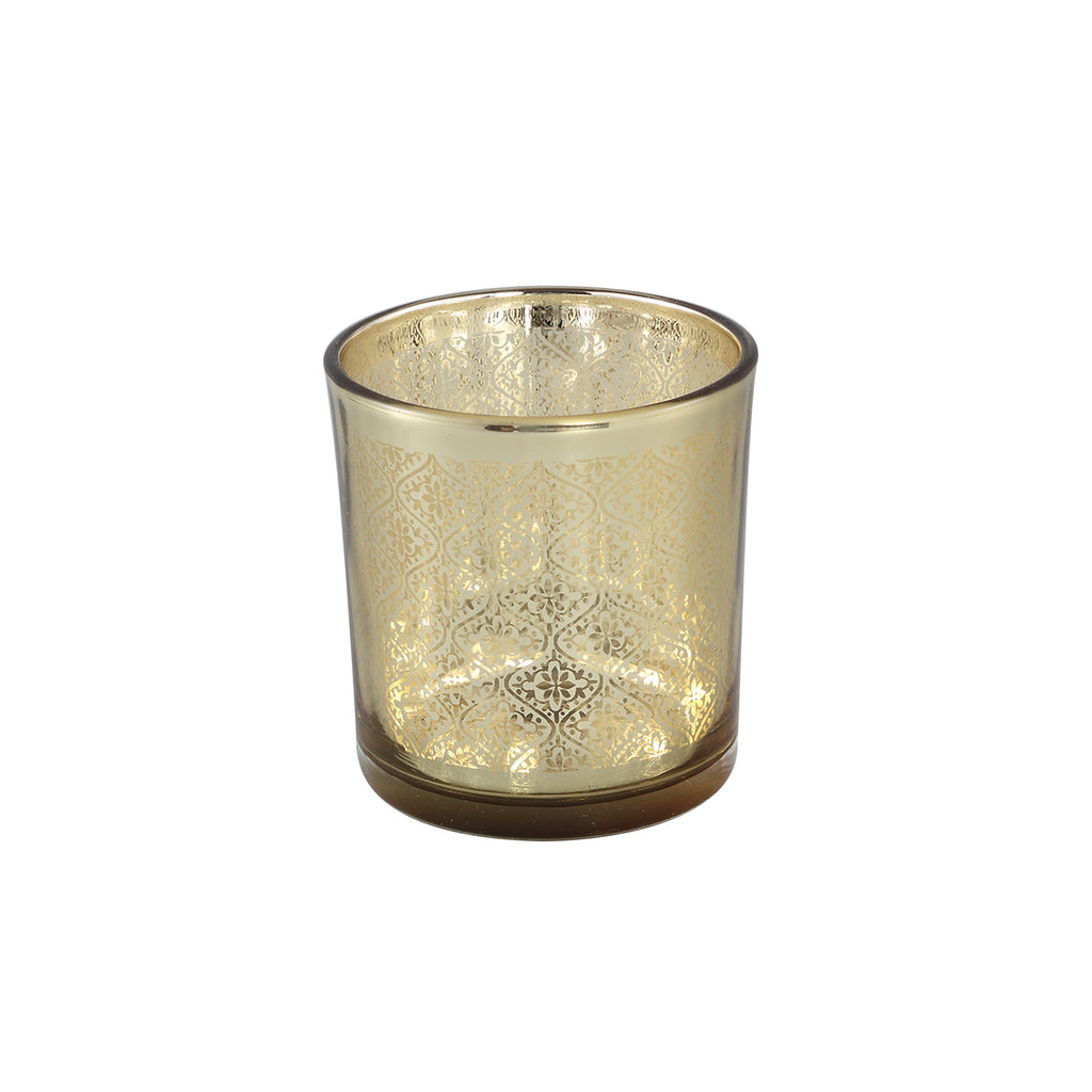 Morin Gold glass tealight antique pattern S