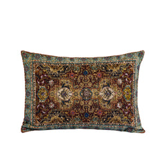 Navid Brown cotton cushion baroque style rectangle