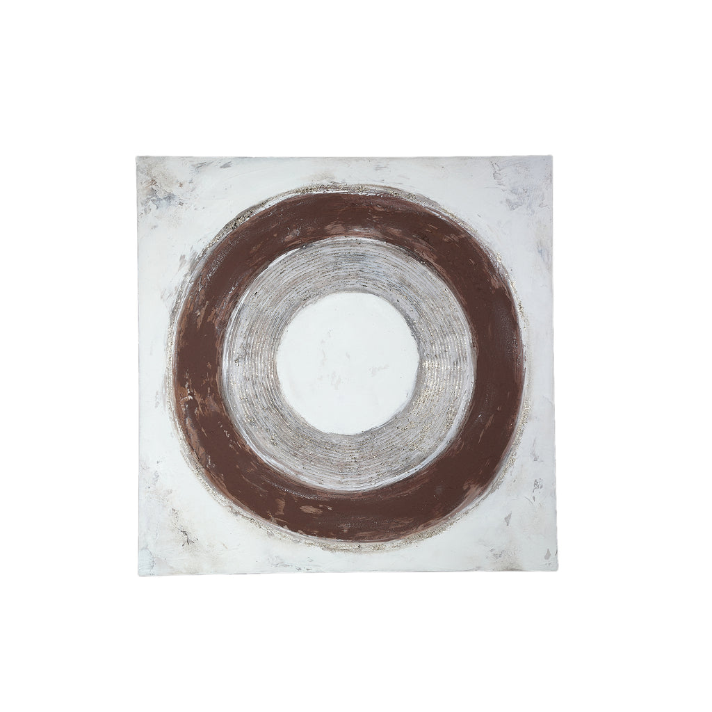 Nevis Cream wall panel square with circles