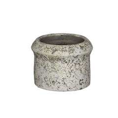 Nimma Grey cement pot wide top round XS