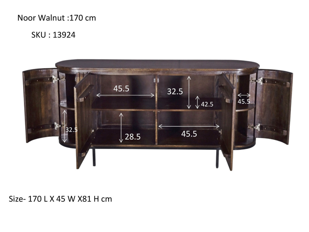 Noor Walnut 170cm