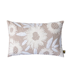 Osten Natural fabric rectangle cushion flower