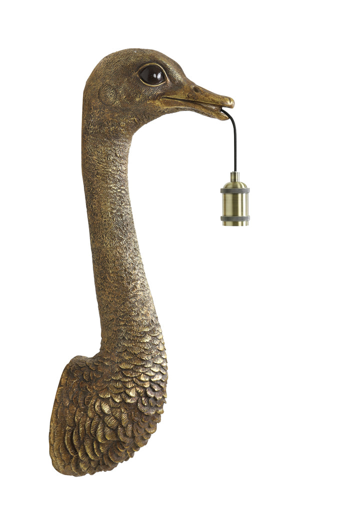 Wandlamp Ostrich - Brons - 25x19x72cm