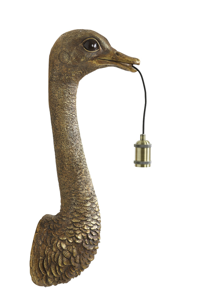 Wandlamp Ostrich - Brons - 25x19x72cm