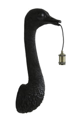 Wandlamp Ostrich - Zwart - 25x19x72cm