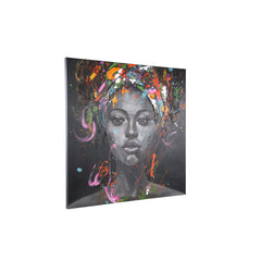 Reace Black canvas wallpanel colorful power