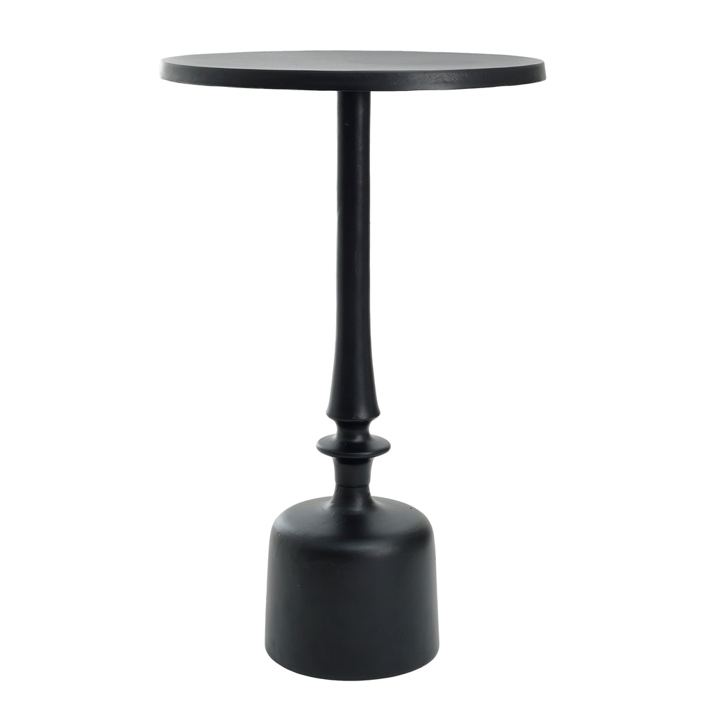 Resha Black alu sidetable matte finish round