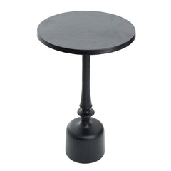 Resha Black alu sidetable matte finish round