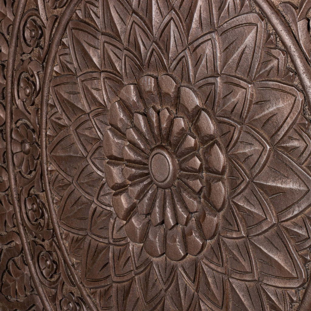 Restin Brown MDF antique carved wall panel rect