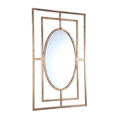 Rion Gold iron mirror rectangle open border