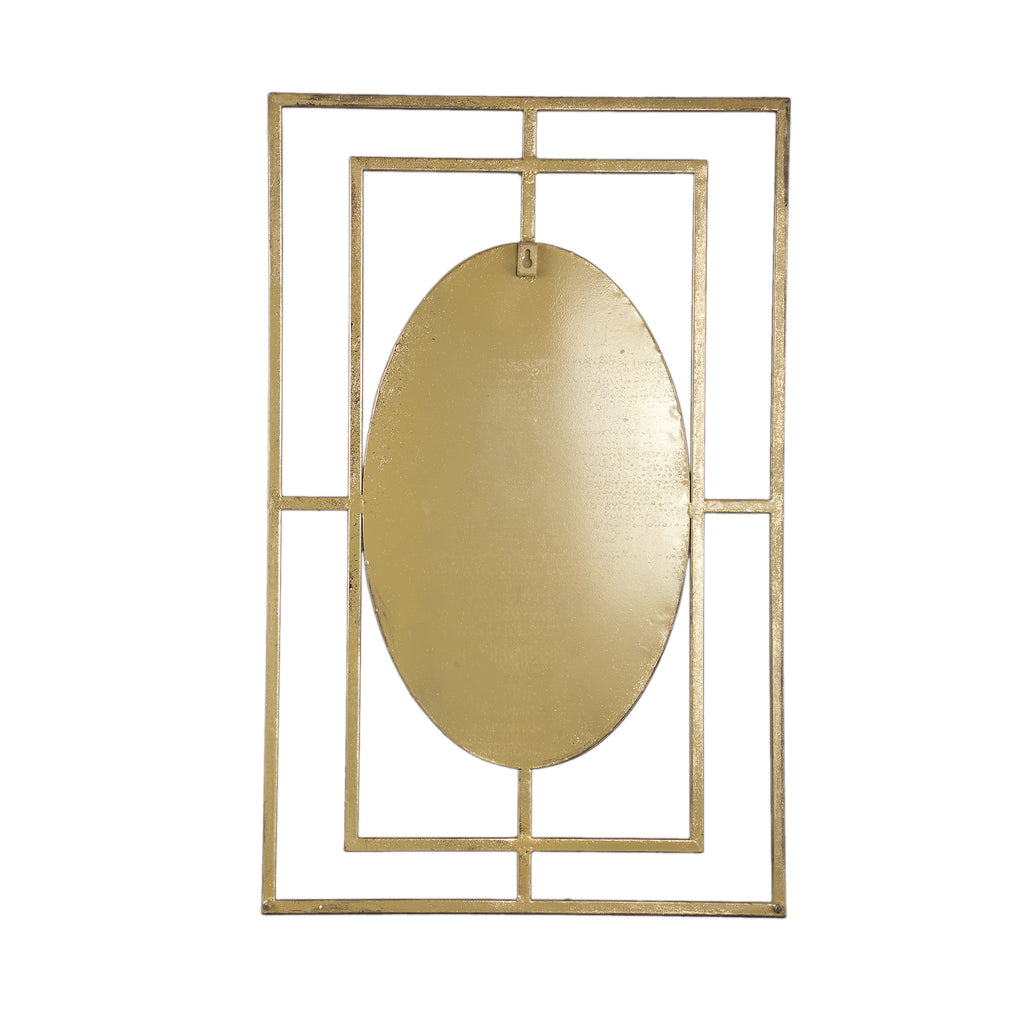 Rion Gold iron mirror rectangle open border