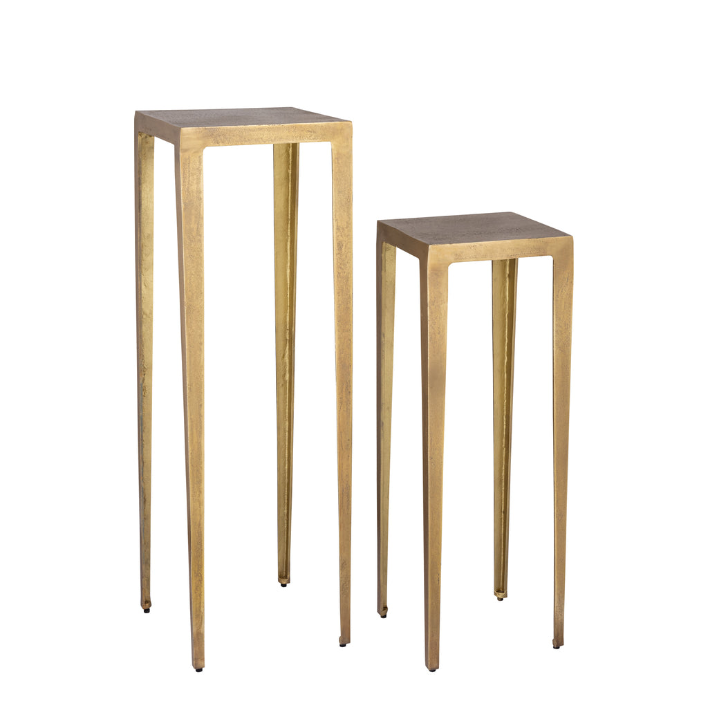 Rivva Brass casted alu square side table sv2 high