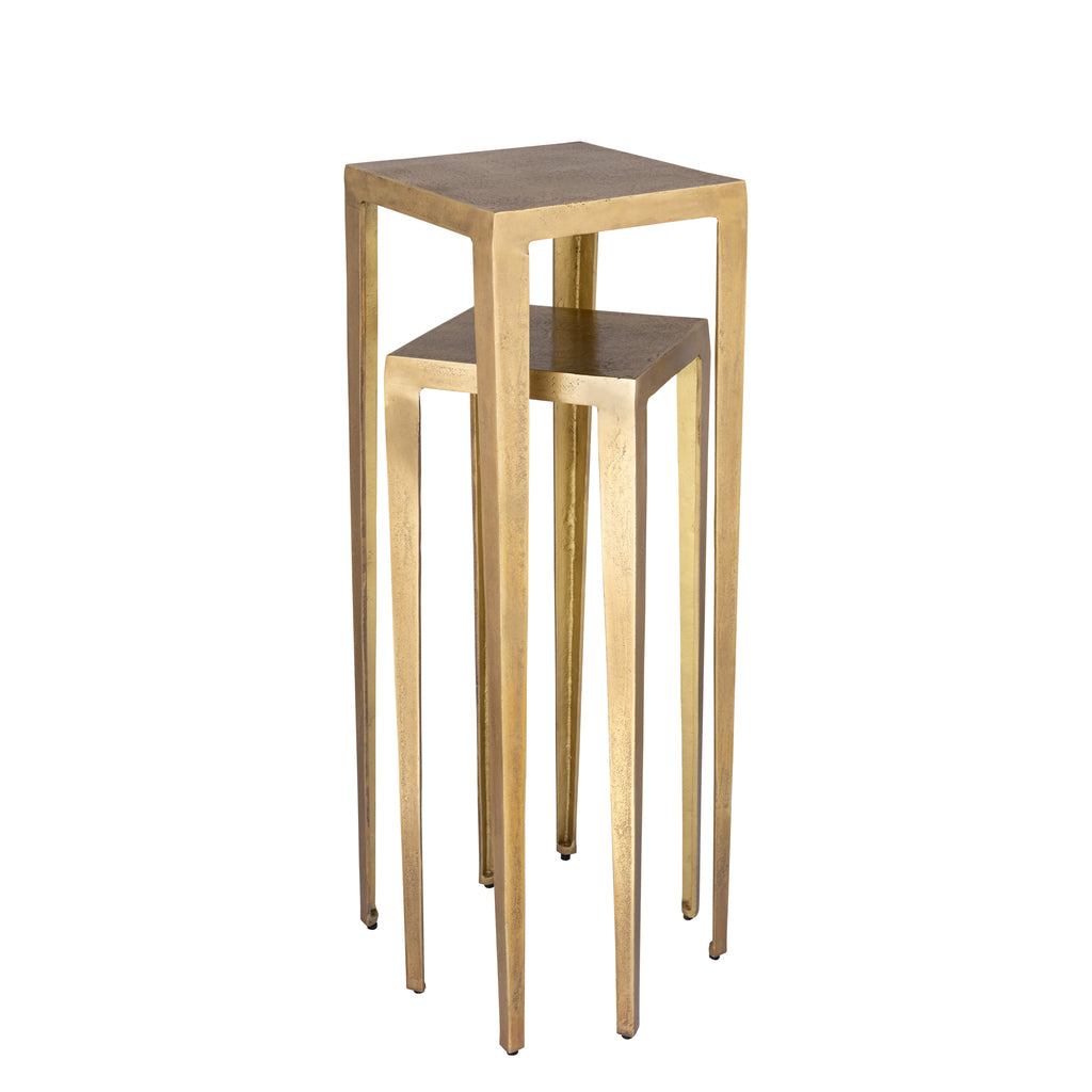 Rivva Brass casted alu square side table sv2 high