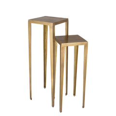 Rivva Brass casted alu square side table sv2 high