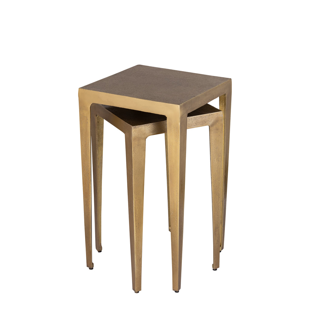 Rivva Brass casted alu square side table sv2 low