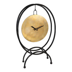 Runa Gold metal table clock hanging part oval