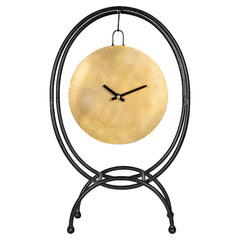 Runa Gold metal table clock hanging part oval