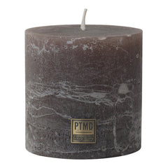 Rustic Ambient brown Block candle 10x10