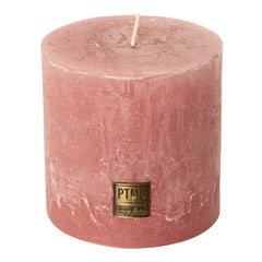 Rustic Blush Pink block candle 10x10