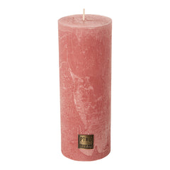 Rustic Blush Pink pillar candle 18x7