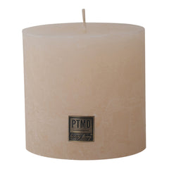 Rustic cream white Block candle 10x10