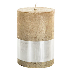 Rustic gold pillar candle 10x7