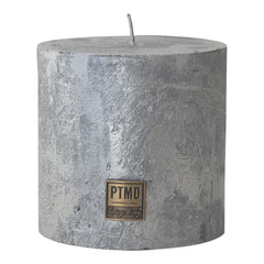 Rustic silver Block candle 10x10