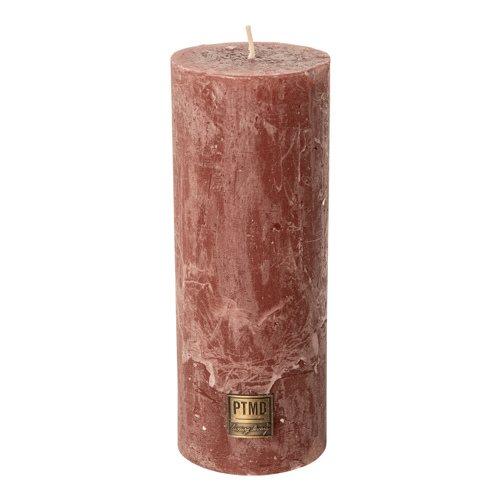 Rustic Stone Brown pillar candle 18x7