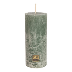 Rustic Teal pillar candle 12x5