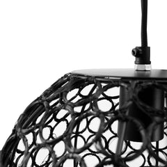 Rustin Black metal hanging lamp wired circles