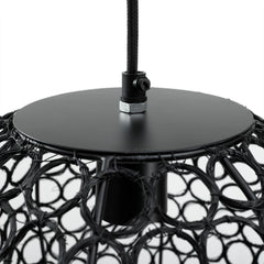 Rustin Black metal hanging lamp wired circles