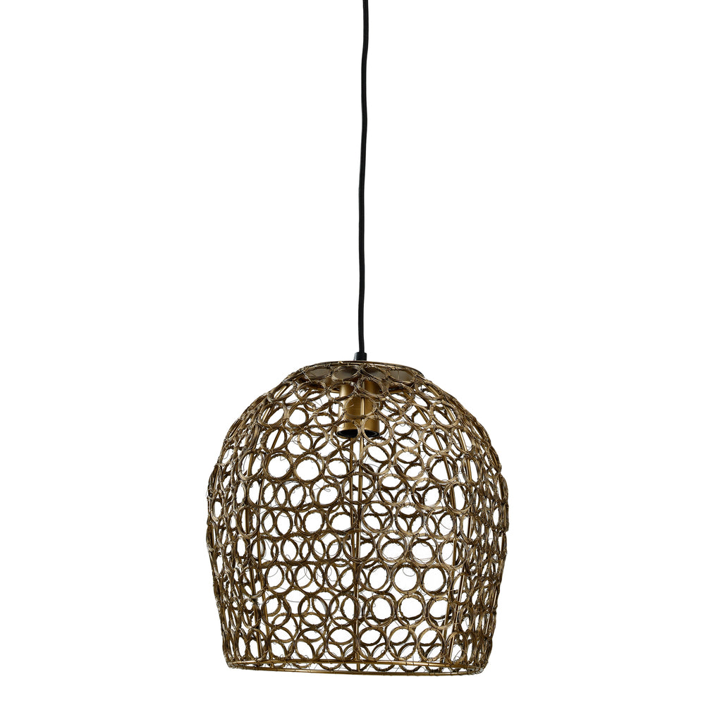 Rustin Gold metal hanging lamp wired circles