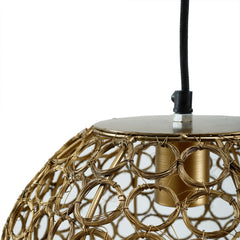 Rustin Gold metal hanging lamp wired circles