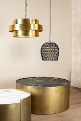 Rustin Gold metal hanging lamp wired circles