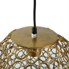 Rustin Gold metal hanging lamp wired circles