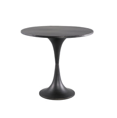 Saldis Black metal sidetable smooth shape round