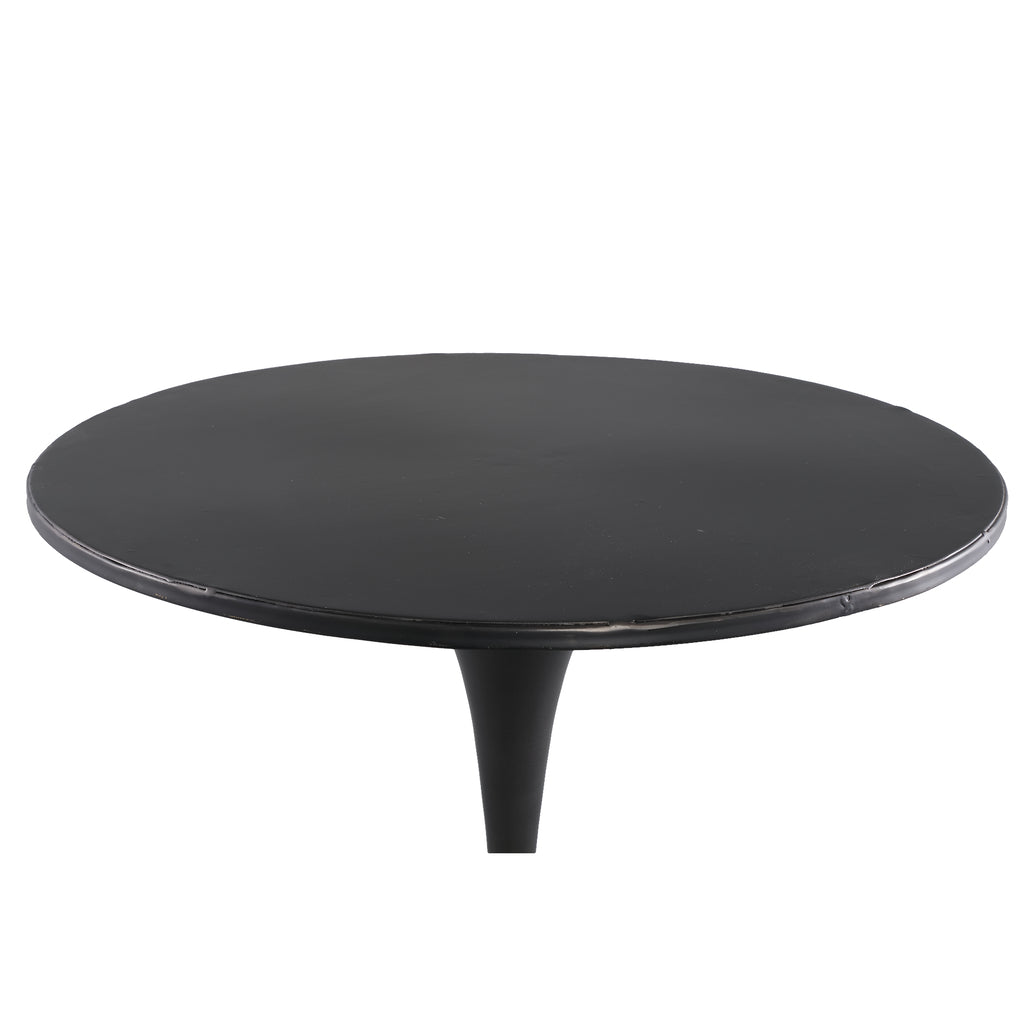 Saldis Black metal sidetable smooth shape round