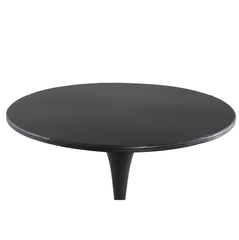 Saldis Black metal sidetable smooth shape round