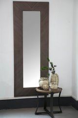 Salima Natural firwood veneer mirror rectangle S