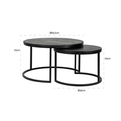 Salontafel Catana set van 2  (Black)