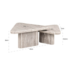 Salontafel Dwayne set van 2 (White)