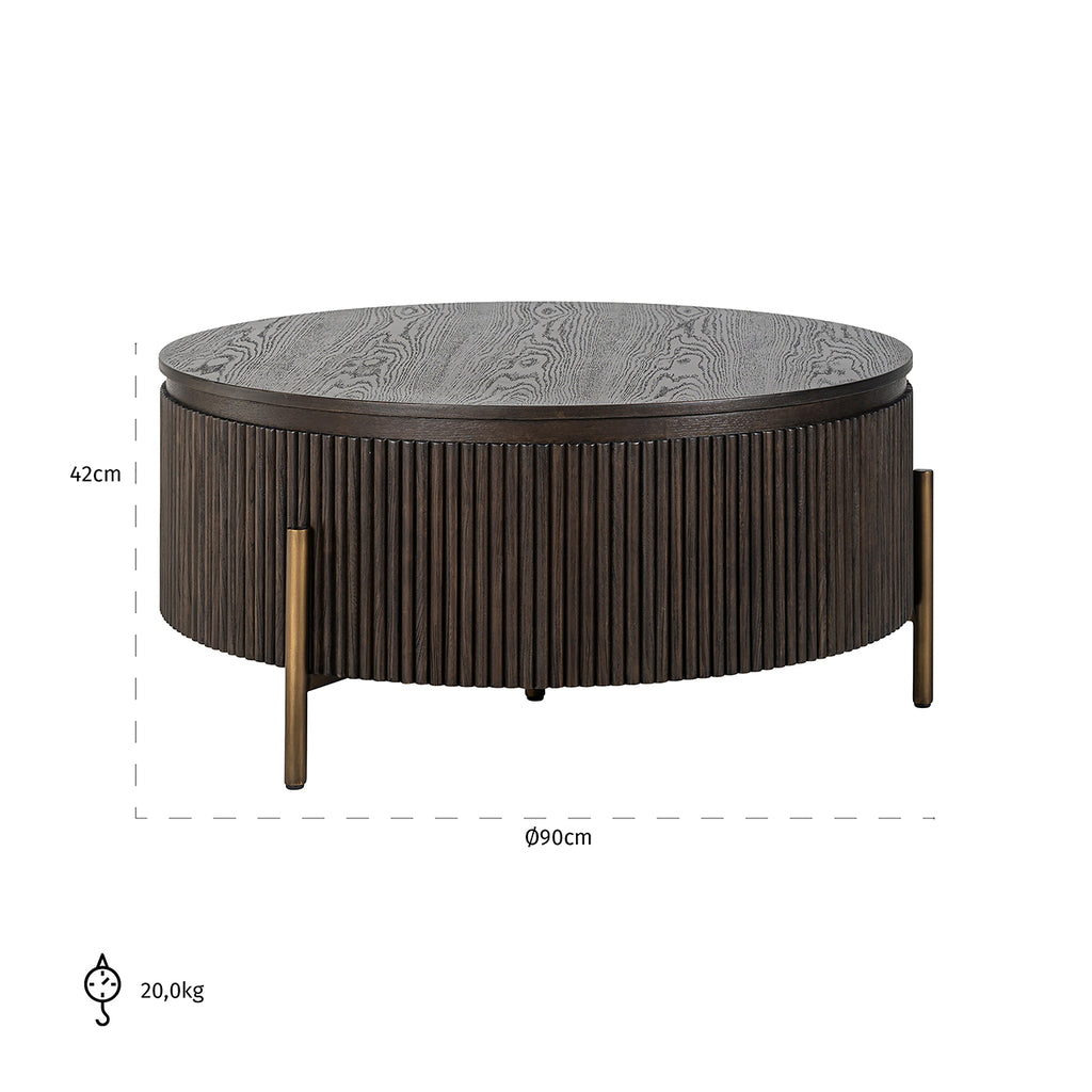 Salontafel Luxor 95Ø (Brown)