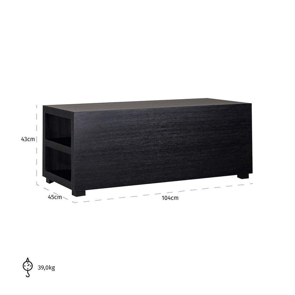 Salontafel Oakura bankelement (Black)