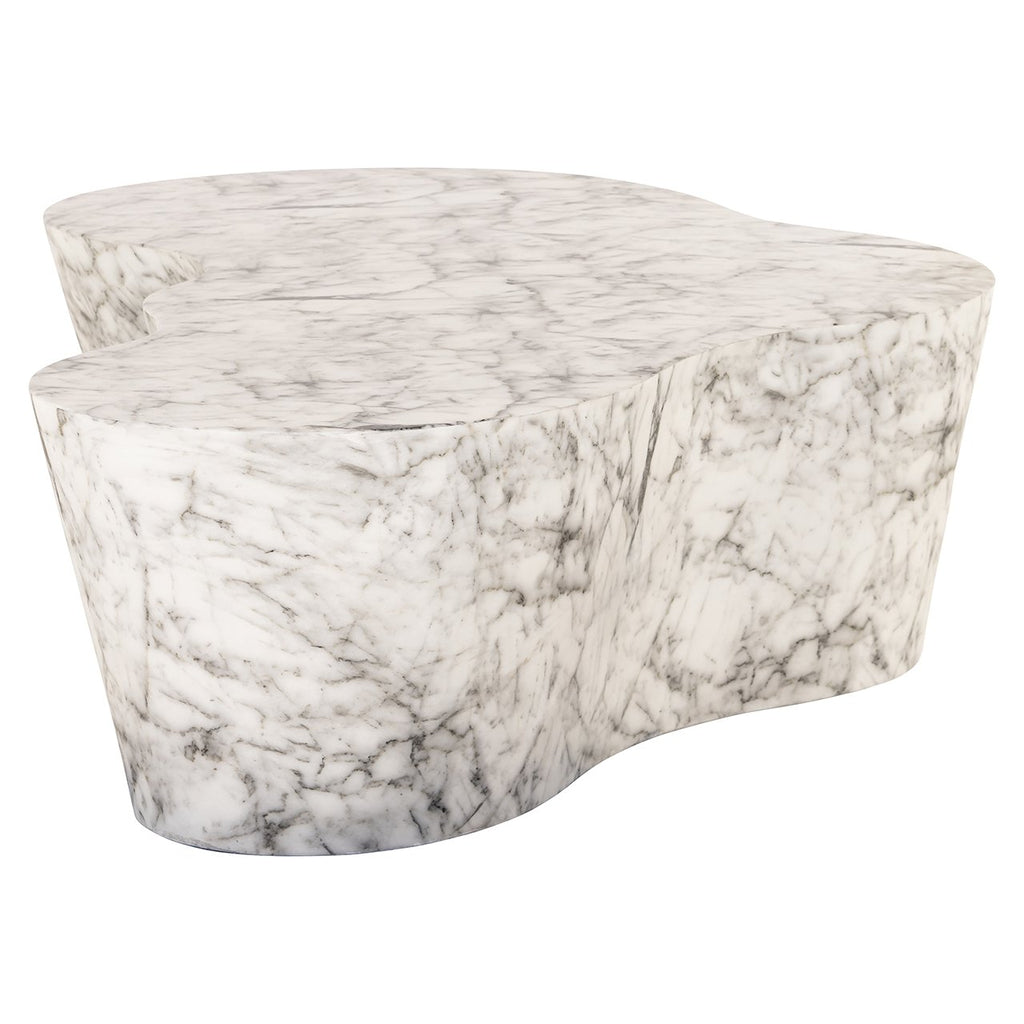 Salontafel Rockyard faux wit marmer (White)