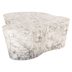 Salontafel Rockyard faux wit marmer (White)