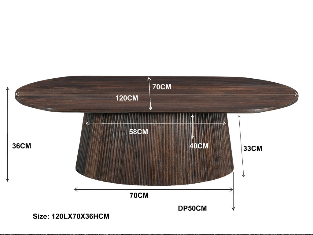 Salvator Walnut Oval 120