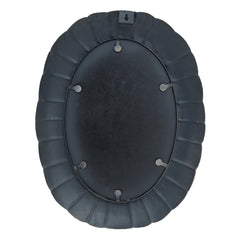 Seldor Grey iron wall mirror wavy shaped oval