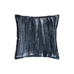 Senny Blue velvet cushion ruffle rim square L